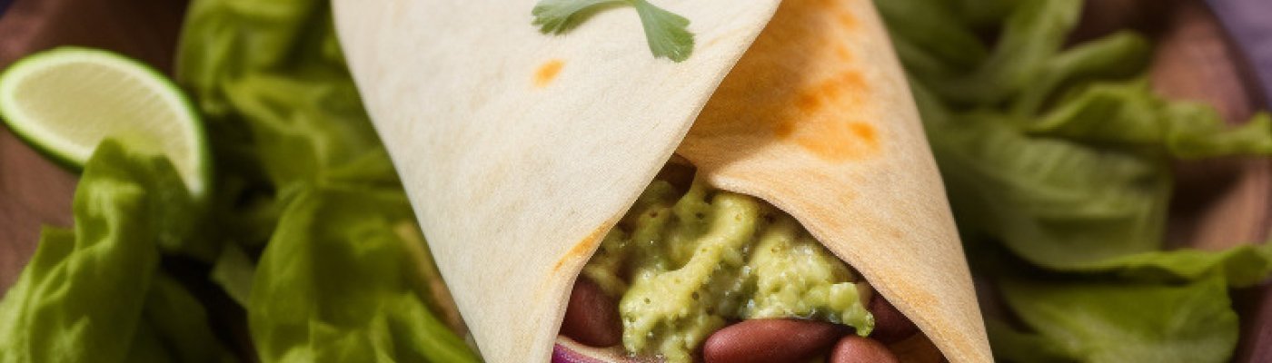 Sizzling Sensational Vegan Tortilla Burrito Wrap with a Twist of Zesty Salad